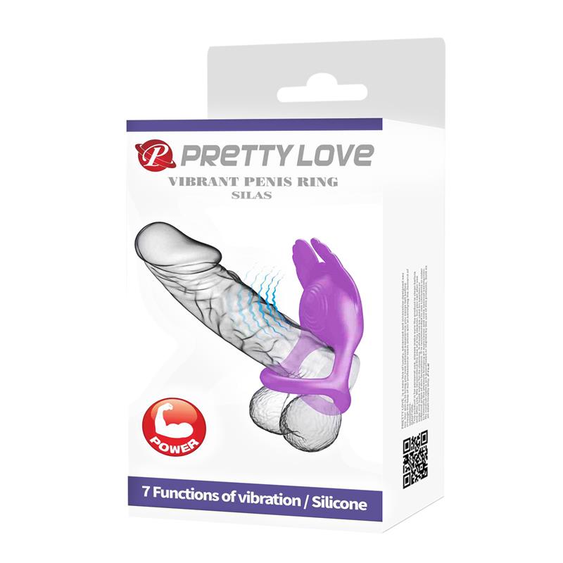 Pretty Love - Anillo Vibrador Silas 7 Vibraciones Silicona Lila