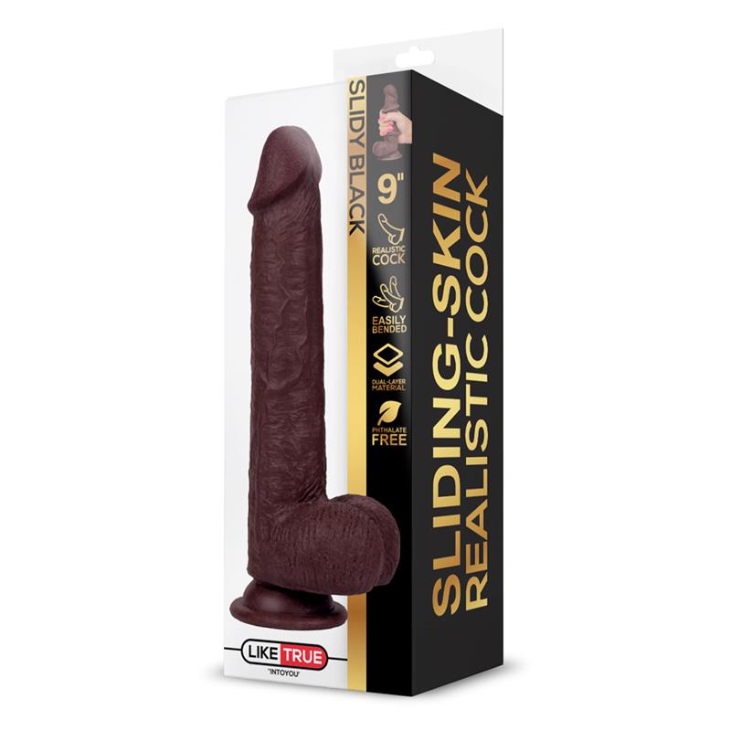 Slidy Dildo Realista Dual Layer Retráctil Y Orientable 9