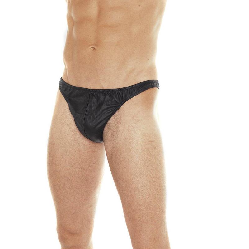 Slips De Cuero Color Negro Talla (Interno):M