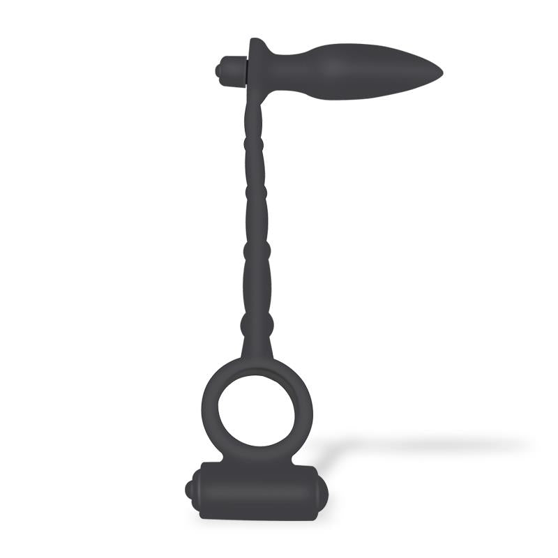 Sugilite Plug Anal Con Vibración Y Anillo Para El Pene Con Vibración