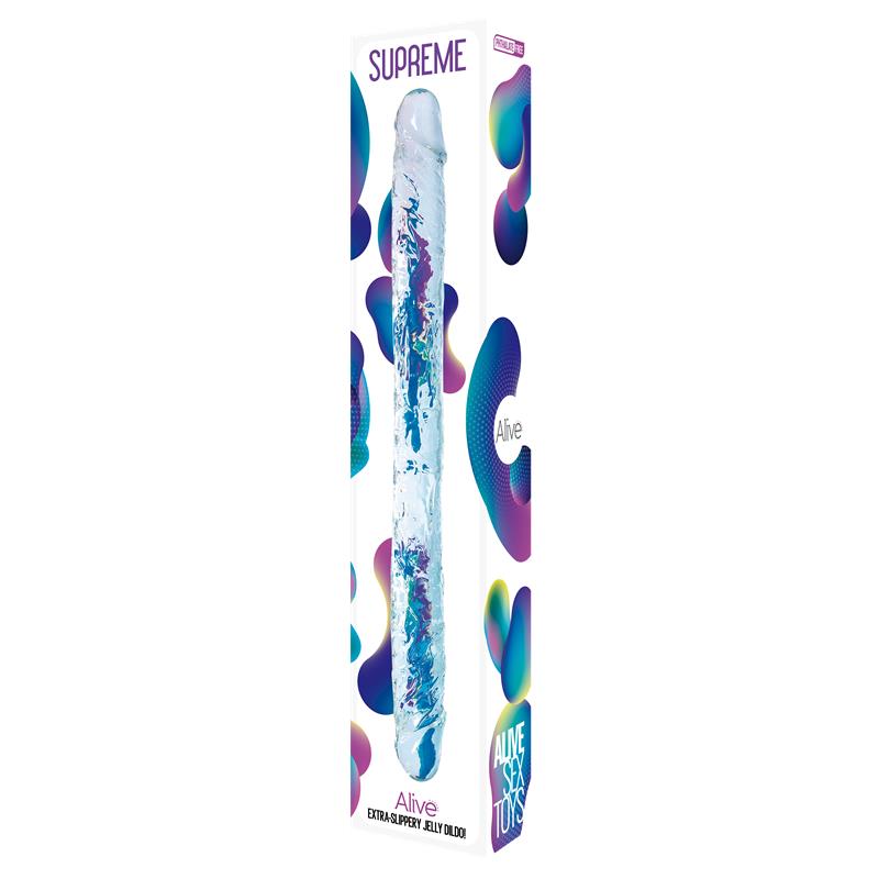 Alive - Supreme Pene Realistico Doble Transparente 38.5 Cm