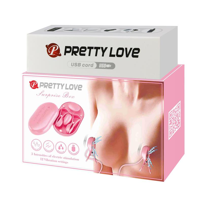 Pretty Love - Surprise Box Pinzas Electro Estimulacion Rosa
