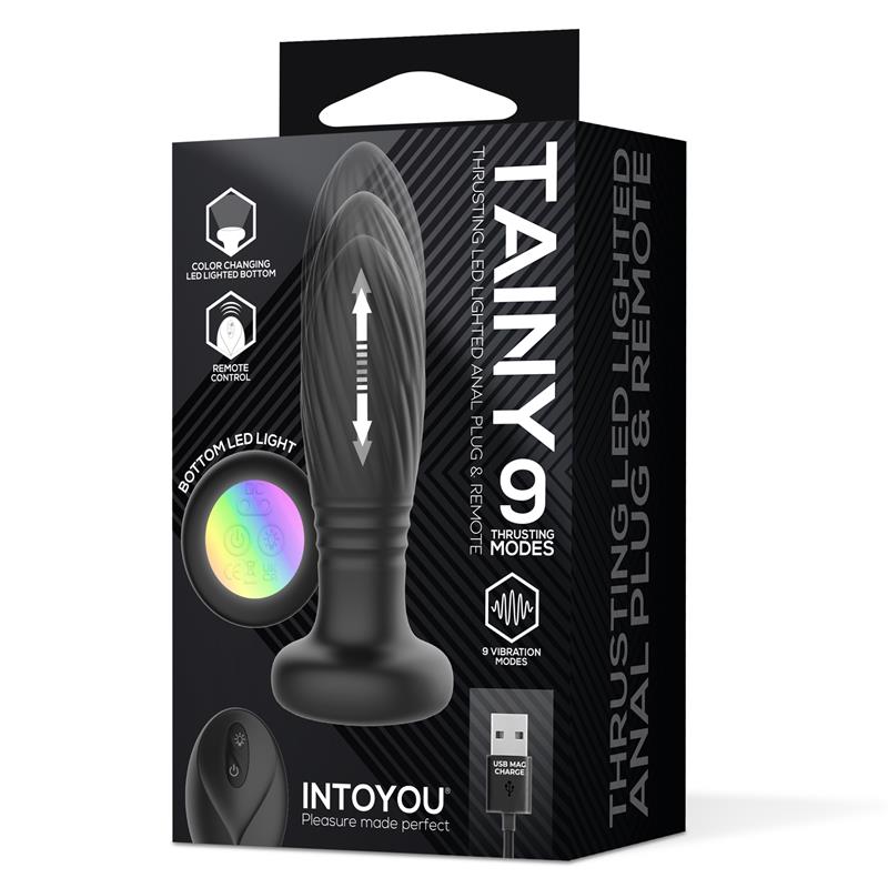Tainy Plug Anal Con Thrusting Y Luces Led Con Control Remoto