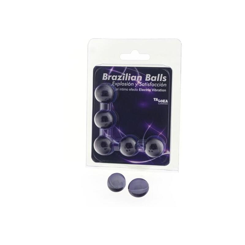 Taloka - Brazilian Balls Gel Excitante Efecto Vibración Eléctrica 5 Bolas