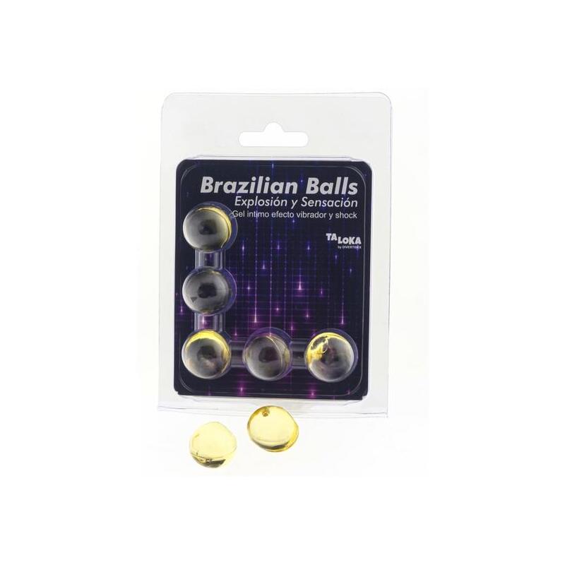 Taloka - Brazilian Balls Gel Excitante Efecto Vibración Y Shock 5 Bolas