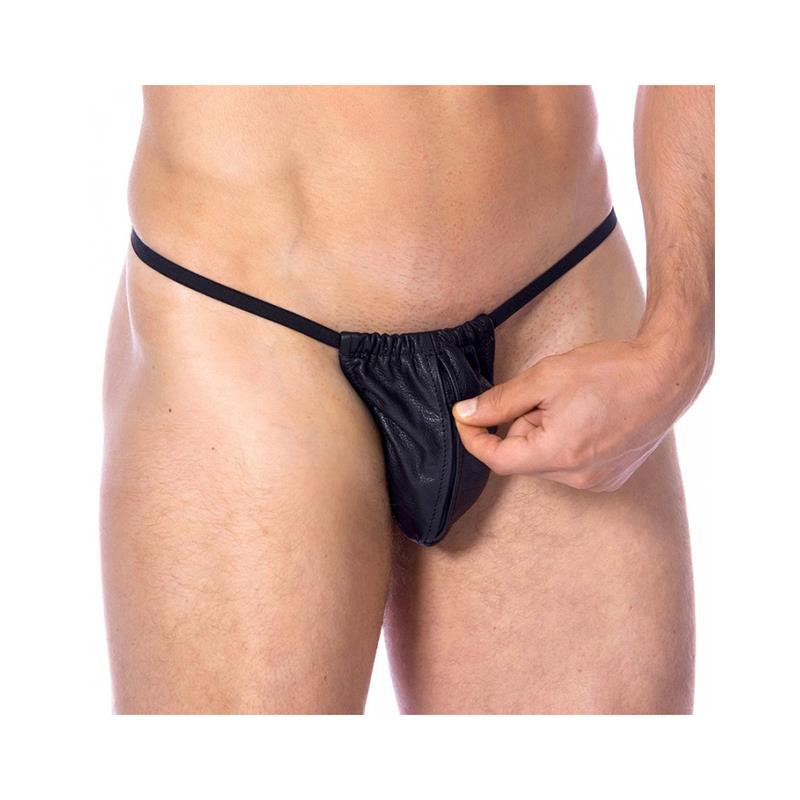 Tanga De Cuero Ajustable Talla Única