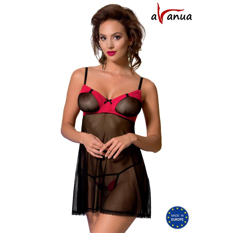 Valentin Chemise Negro/Rojo Talla (Interno):S/M