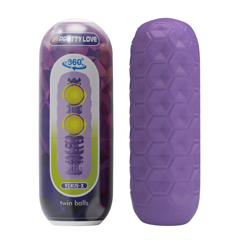 Pretty Love - Twin Balls Masturbador Masculino Morado