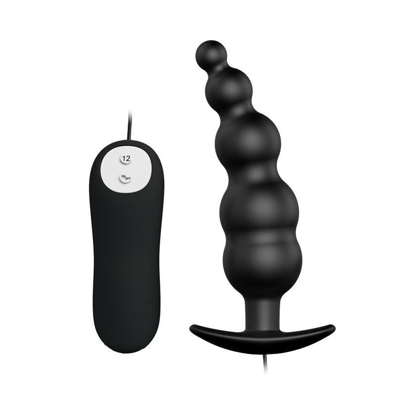 Pretty Love Plug Anal Silicona Estimulacion Extra Y 12 Modos Vibracion - Negro