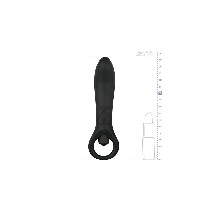 Vibrador Anal Silicona - Negro