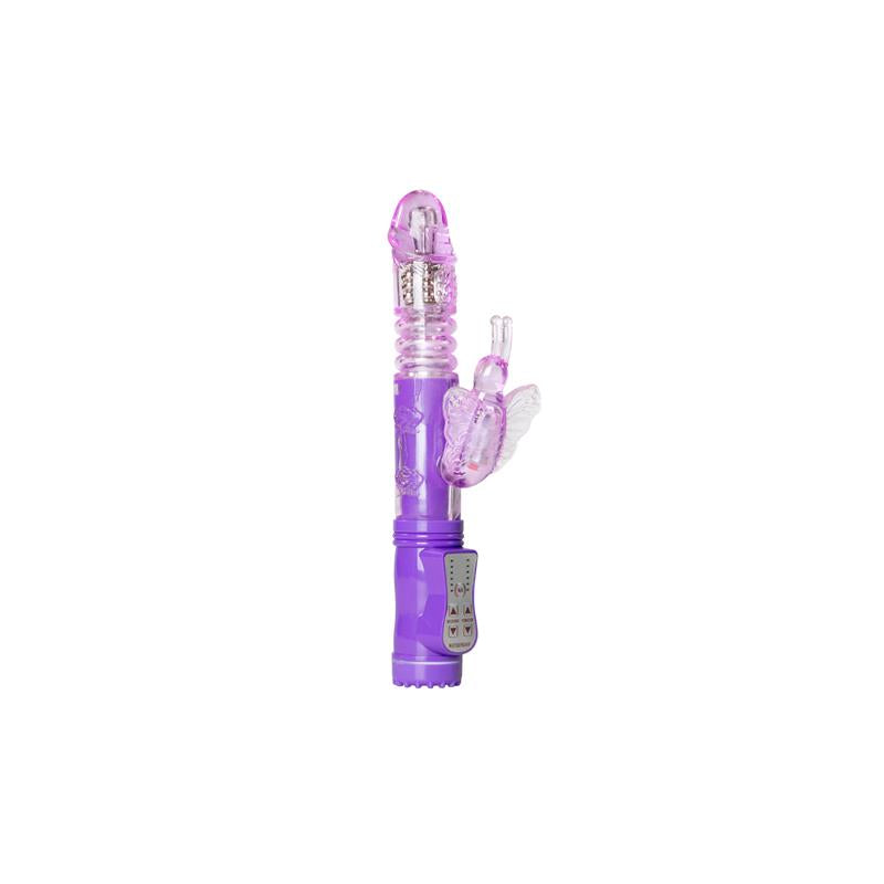 Vibrador Con Mariposa - Púrpura