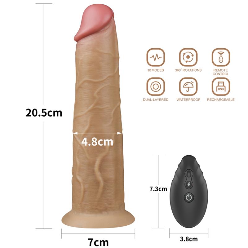 Vibrador Con Rotación Doble Capa 8