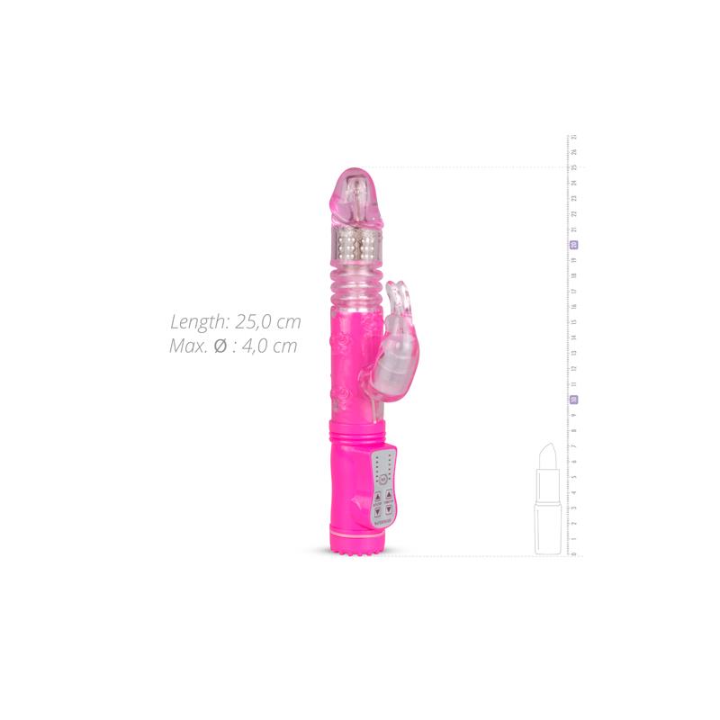 Vibrador Percutador Y Bolas Rotadoras Rosa