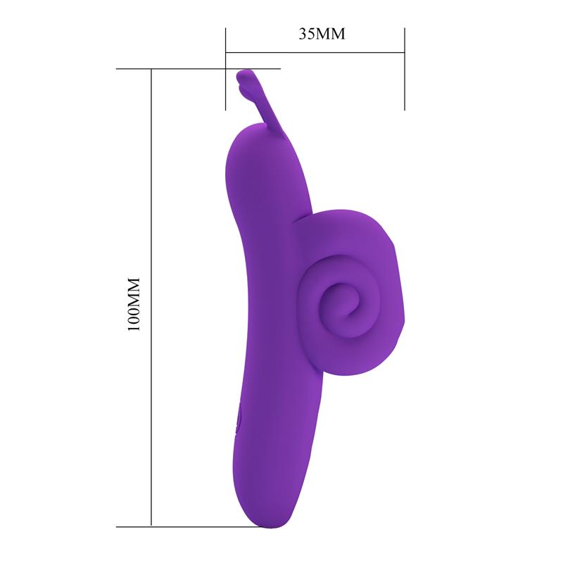 Pretty Love - Snail Poderoso Estimulador De Dedo Morado