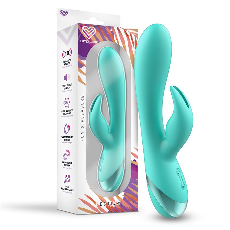 Vibrador Pertes Usb Celeste