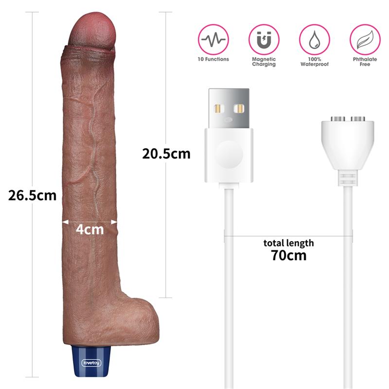 Vibrador Realista 10.5 Usb