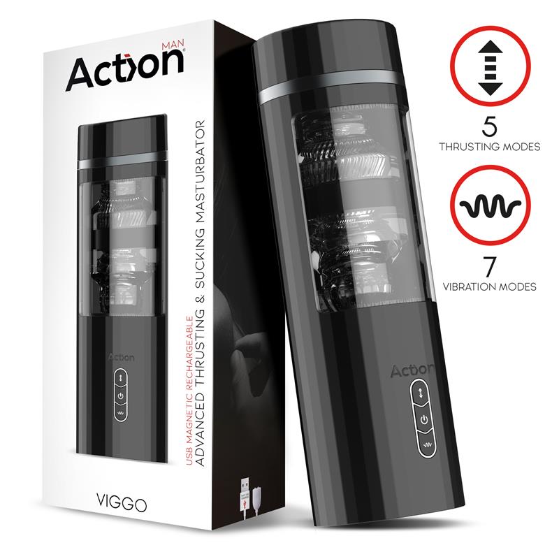 Masturbador Viggo Advanced Con Up And Down Y Succión Usb
