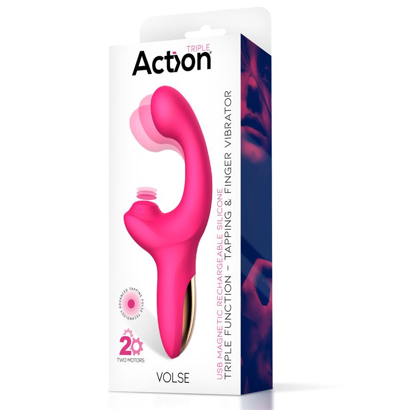 Volse Vibrador Triple Función Con Finger Y Pulsación Tapping