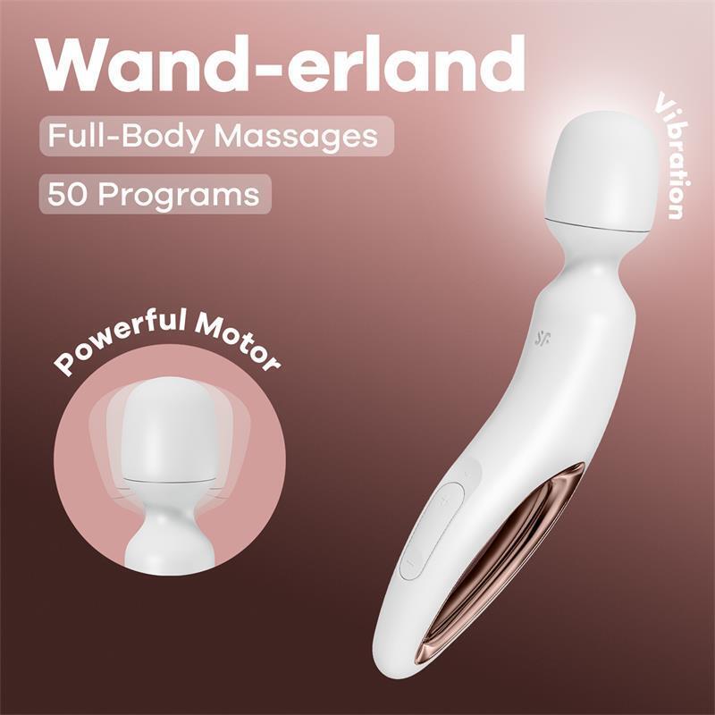 Wand-Erland Vibrador De Varita Blanco