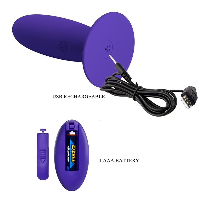 Pretty Love Youth Plug Anal Vibrador Control Remoto Violeta