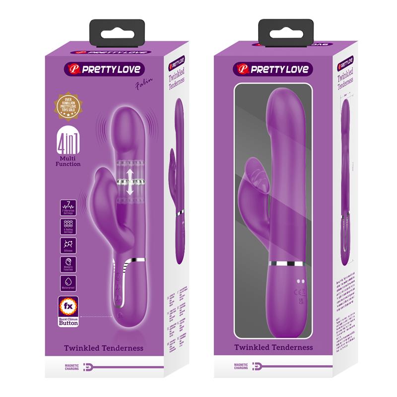Pretty Love - Vibrador & Estimulador Multifunción 4 En 1 Morado