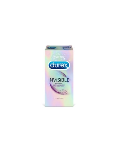 Durex - Invisible Extra Lubricado 12 Unidades