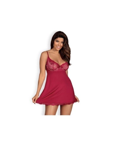 Rosalyne Babydoll Y Tanga Rojo Talla (interno):s/m