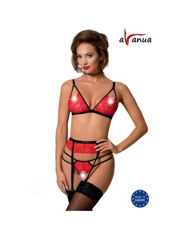 Salome Set Rojo/negro Talla (interno):xxl/xxxl