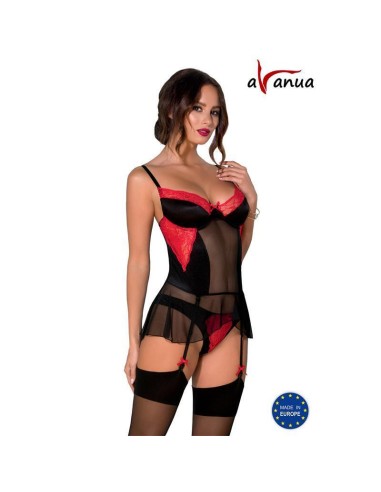 Corsé Odina  Negro/rojo Talla (interno):xxl/xxxl