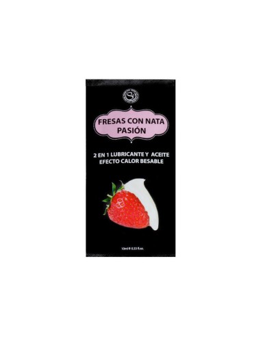 Secretplay - Monodosis Lubricante Fresas & Nata 10 Ml