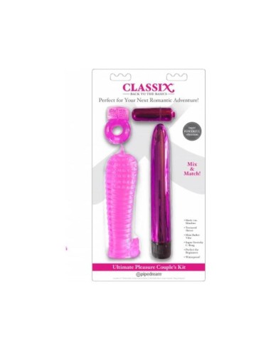 Classix - Kit Para Parejas Con Anillo, Funda Y Balas Rosa