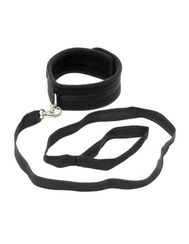 Collar Con Correa Ajustable Color Negro