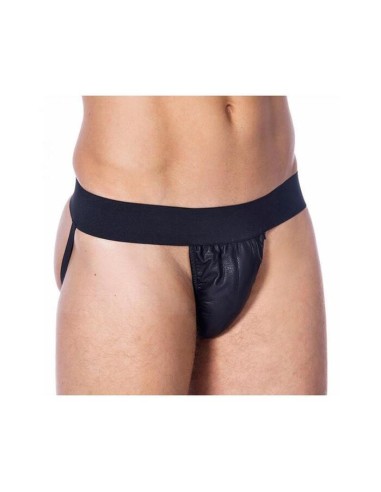 Slip De Cuero Color Negro Talla (interno):s