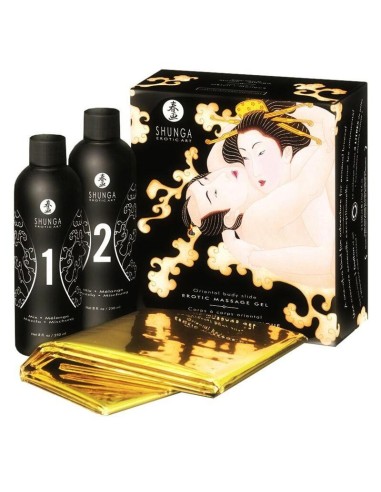 Shunga Kit De Gel De Masaje Aroma A Melón Y Mango