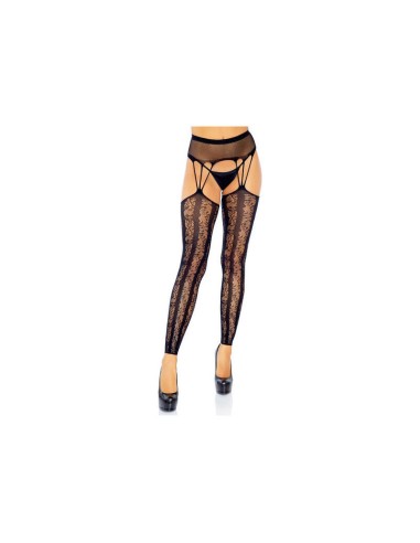 Leg Avenue - Medias Sin Pie Con Liguero Talla Unica