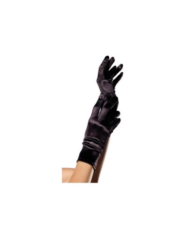 Leg Avenue Guantes Saten Negro