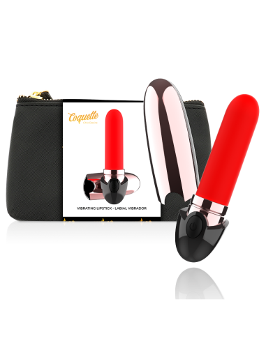 Coquette Chic Desire - Pintalabios Vibrador Recargable Luxe Negro / Gold