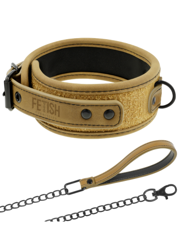 Fetish Submissive Origen - Collar Con Cadena Con Forro De Neopreno