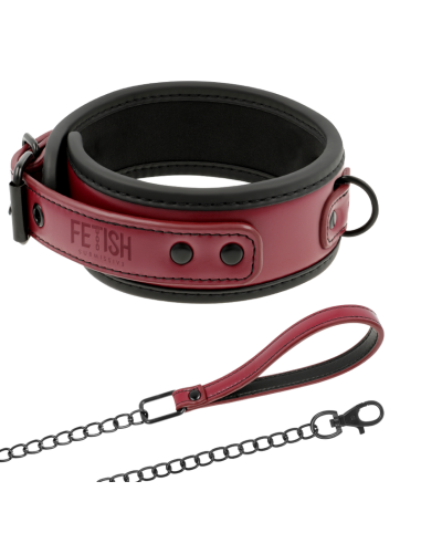 Fetish Submissive Dark Room - Collar Con Cadena Con Forro De Neopreno