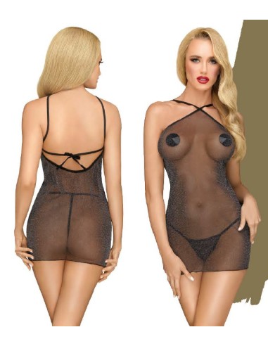 Penthouse Bombshell Chemise Negro S/m