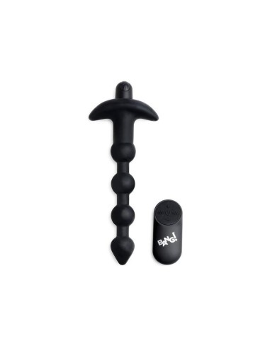 Plug Vibrado Remoto Con Bolas De Silicona - Negro