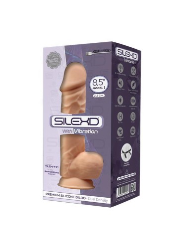 Silexd - Modelo 1 Pene Realistico Vibrador Silicona Premium Silexpan 21.5 Cm