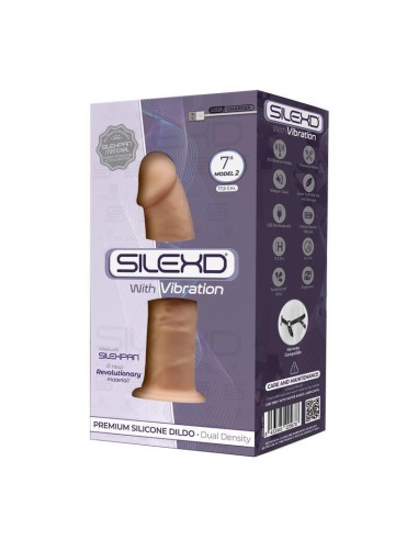 Silexd - Modelo 1 Pene Realistico Vibrador Silicona Premium Silexpan 17.5 Cm