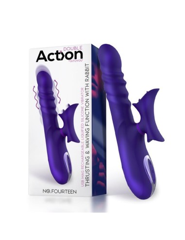 No. Fourteen Vibrador Función Telescópica Ondulante Y Lengua Alta Frecuencia Silicona Líquida Usb