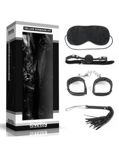 Kit Bondage Deluxe 4 Unidades Negro