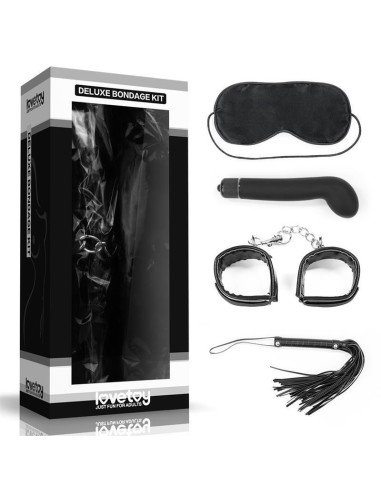 Kit Bondage Deluxe Con Vibrador Negro