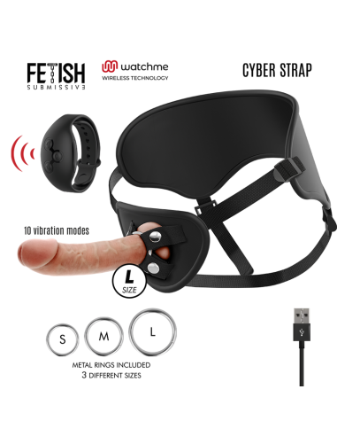 Fetish Submissive Cyber Strap - Arnes Con Dildo Control Remoto Tecnologia Watchme L