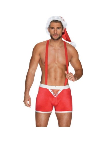 Obsessive - Mr Claus Boxer Con Tirantes Y Gorro Xxl/xxxl