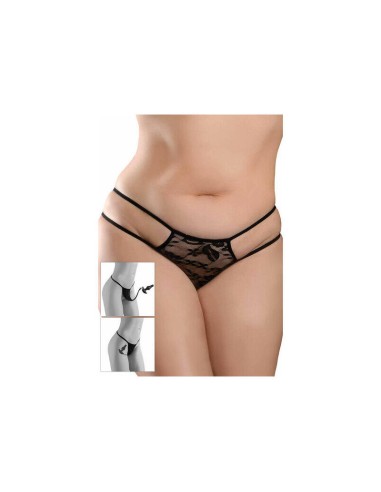 Hook Up Panties - Crotchless Pleasure Pearls Talla Xl/xxl