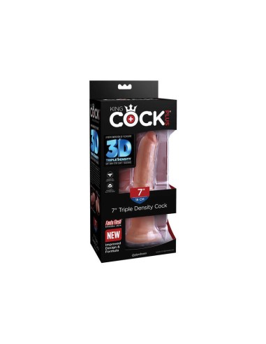 King Cock Plus Dildo 3d Triple Densidad 18 Cm